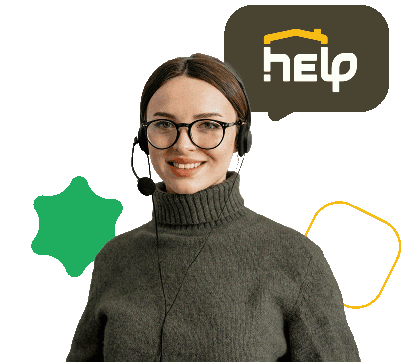 Girl wearing a sweater and a headset